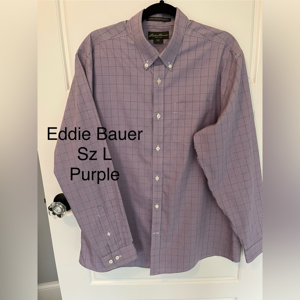 Eddie Bauer Men’s Shirt. Size L. Purple. NWOT.